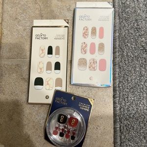 Gel nails sticker packs & pedi press-one
